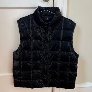 Elodie Sleek Black Quilted Vest